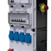 COFFRET DE CHANTIER - ID 4x63A-30mA + AU + 4PC NF + 2PC 32A 3P+T