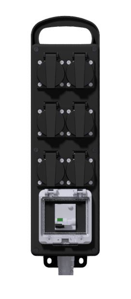 COFFRET DE DISTRIBUTION - Disj Diff PH/N 16A-30mA + 6PC NF + 3M HO7RNF 3G2.5² + Fiche NF