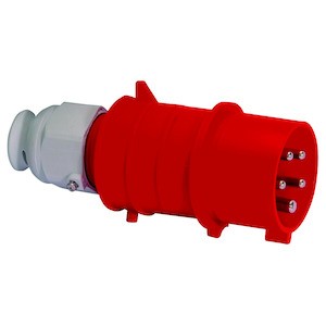Fiche avec presse-étoupe, 3P+N+T 32A 400V 6H IP44 IK09